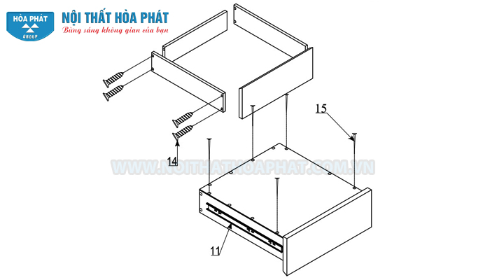 lắp khay ngăn k&eacute;o tủ HR1960-3B
