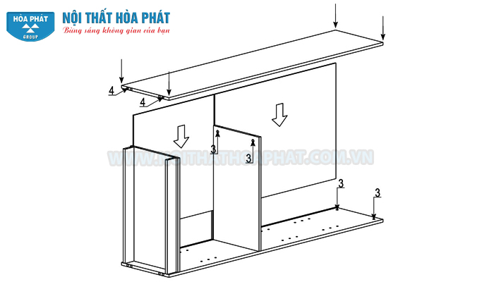 Hướng dẫn lắp đặt tủ tài liệu gỗ NT1960G Hướng dẫn lắp đặt tủ tài liệu gỗ NT1960G