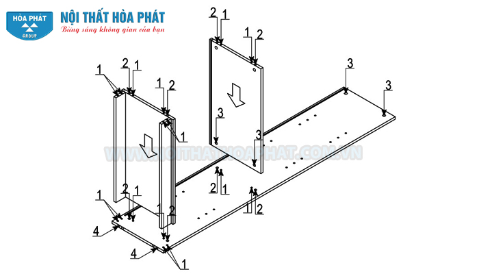 Hướng dẫn lắp đặt tủ tài liệu gỗ NT1960G Hướng dẫn lắp đặt tủ tài liệu gỗ NT1960G