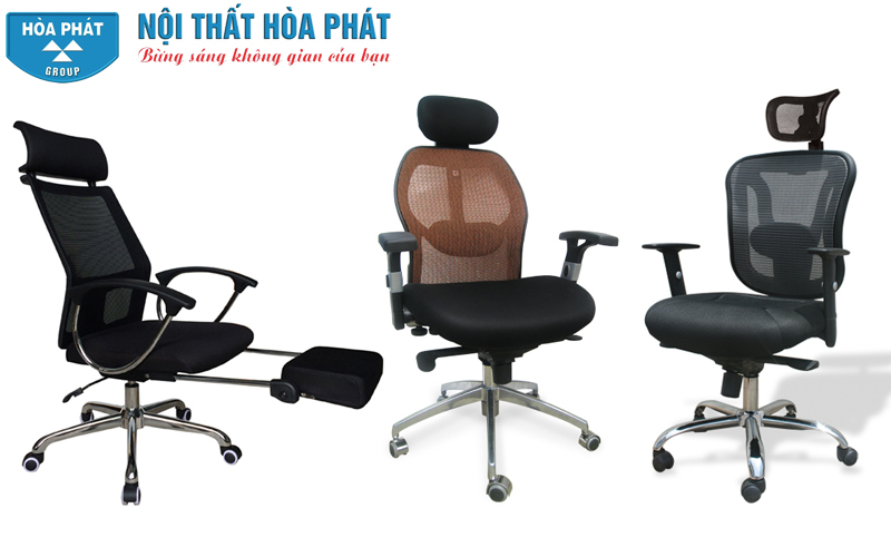 Mẫu ghế Hòa Phát lưng cao có tựa đầu thư giãn Mẫu ghế Hòa Phát lưng cao có tựa đầu thư giãn