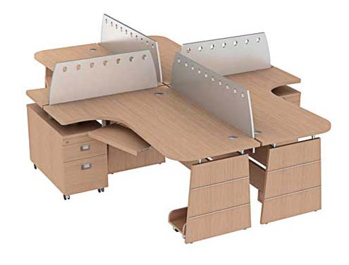 Module bàn làm việc Hoà Phát tiết kiệm không gian văn phòng Module bàn làm việc Hoà Phát tiết kiệm không gian văn phòng