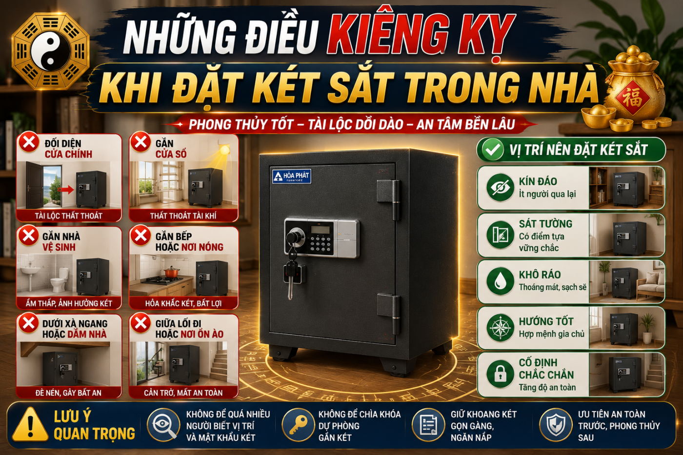 Những Điều Kiêng Kỵ Khi Đặt Két Sắt Trong Nhà | Phong Thủy