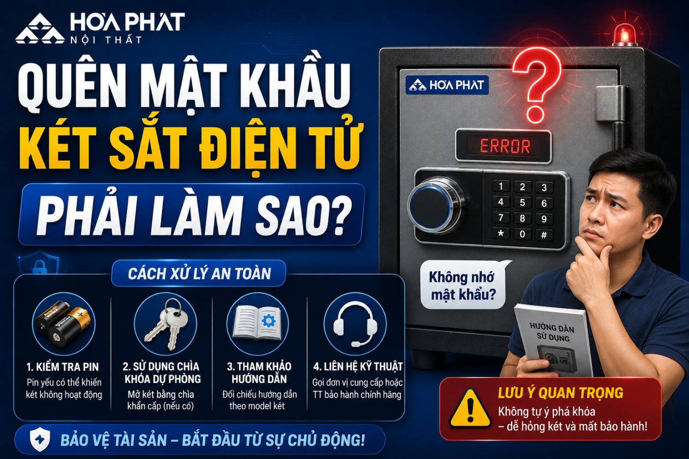 Quên Mật Khẩu Két Sắt Điện Tử Phải Làm Sao? Cách Xử Lý An Toàn