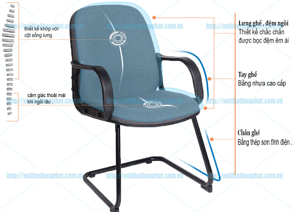 Ghế chân quỳ lưng trung SL225S - ảnh 6