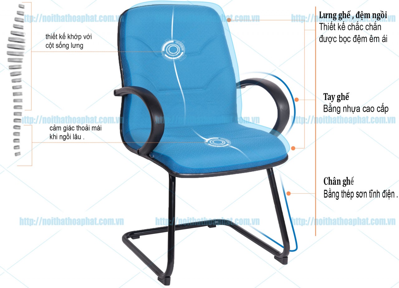 Ghế họp lưng trung SL601S - ảnh 4