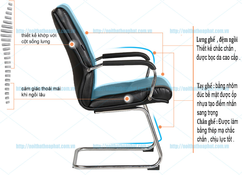 Ghế họp chân quỳ SL603M - ảnh 4