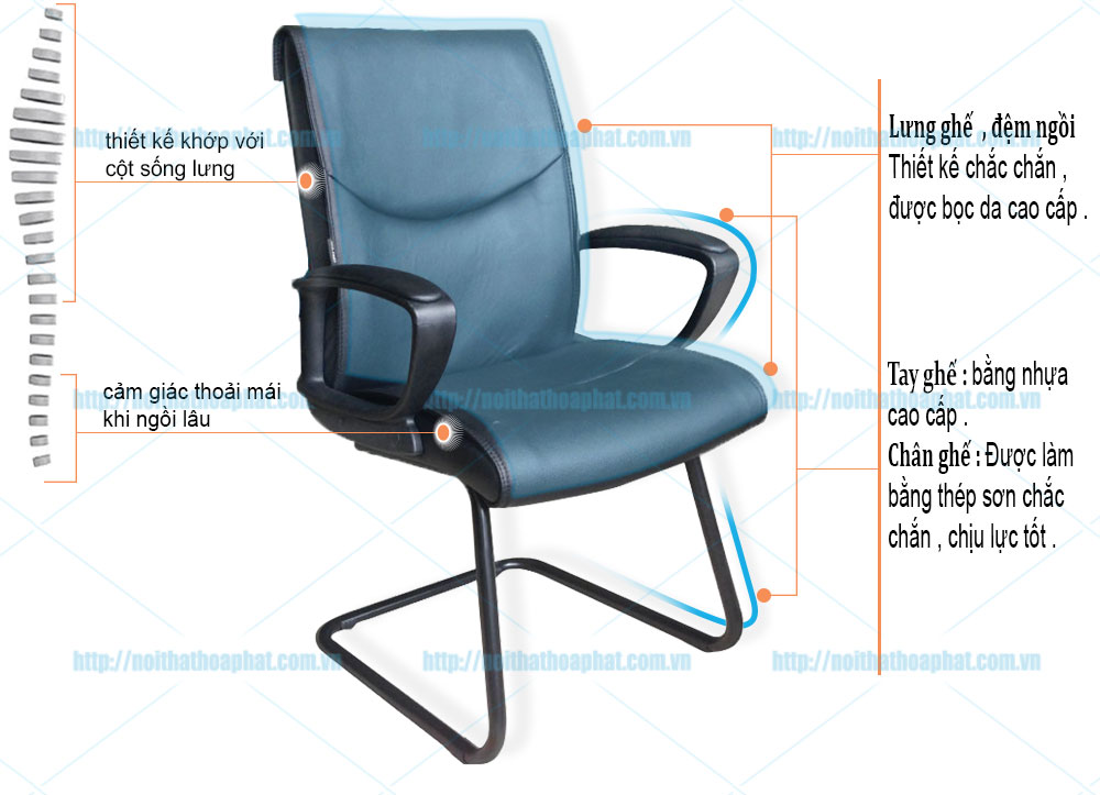 Ghế họp lưng trung SL606 - ảnh 2