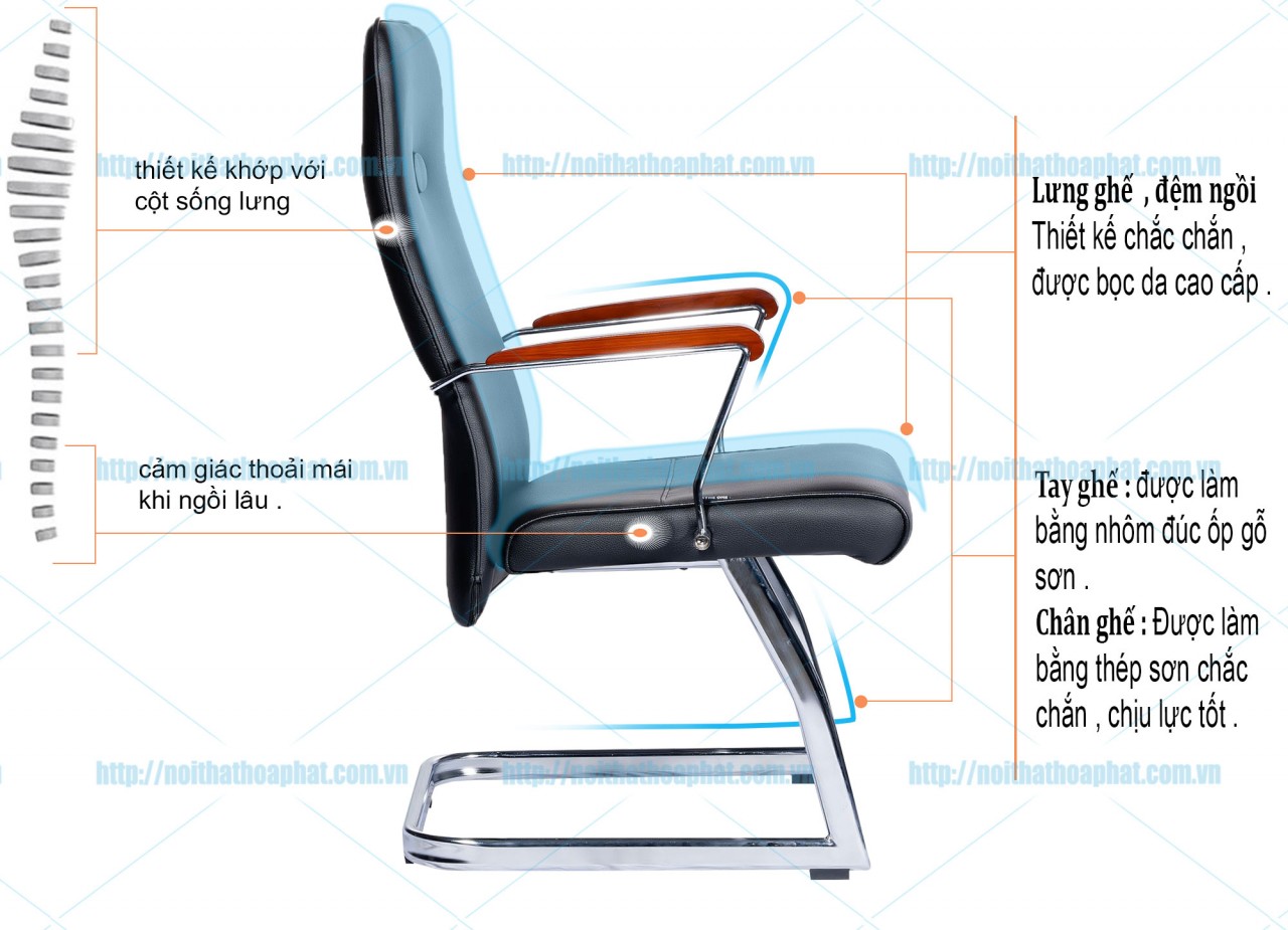Ghế họp lưng trung SL607 - ảnh 5