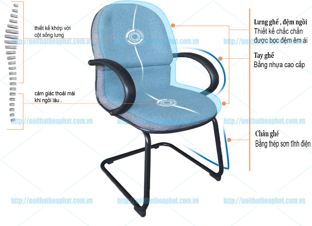 Ghế chân quỳ lưng trung SL710S - ảnh 2