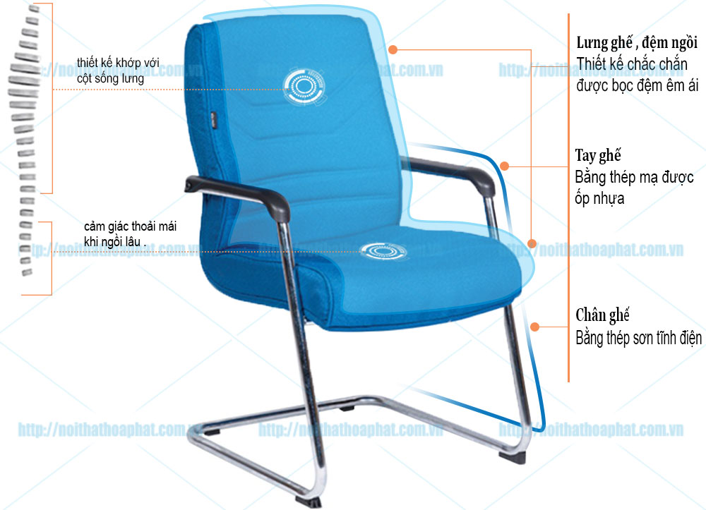 Ghế chân quỳ lưng trung SL719M - ảnh 2