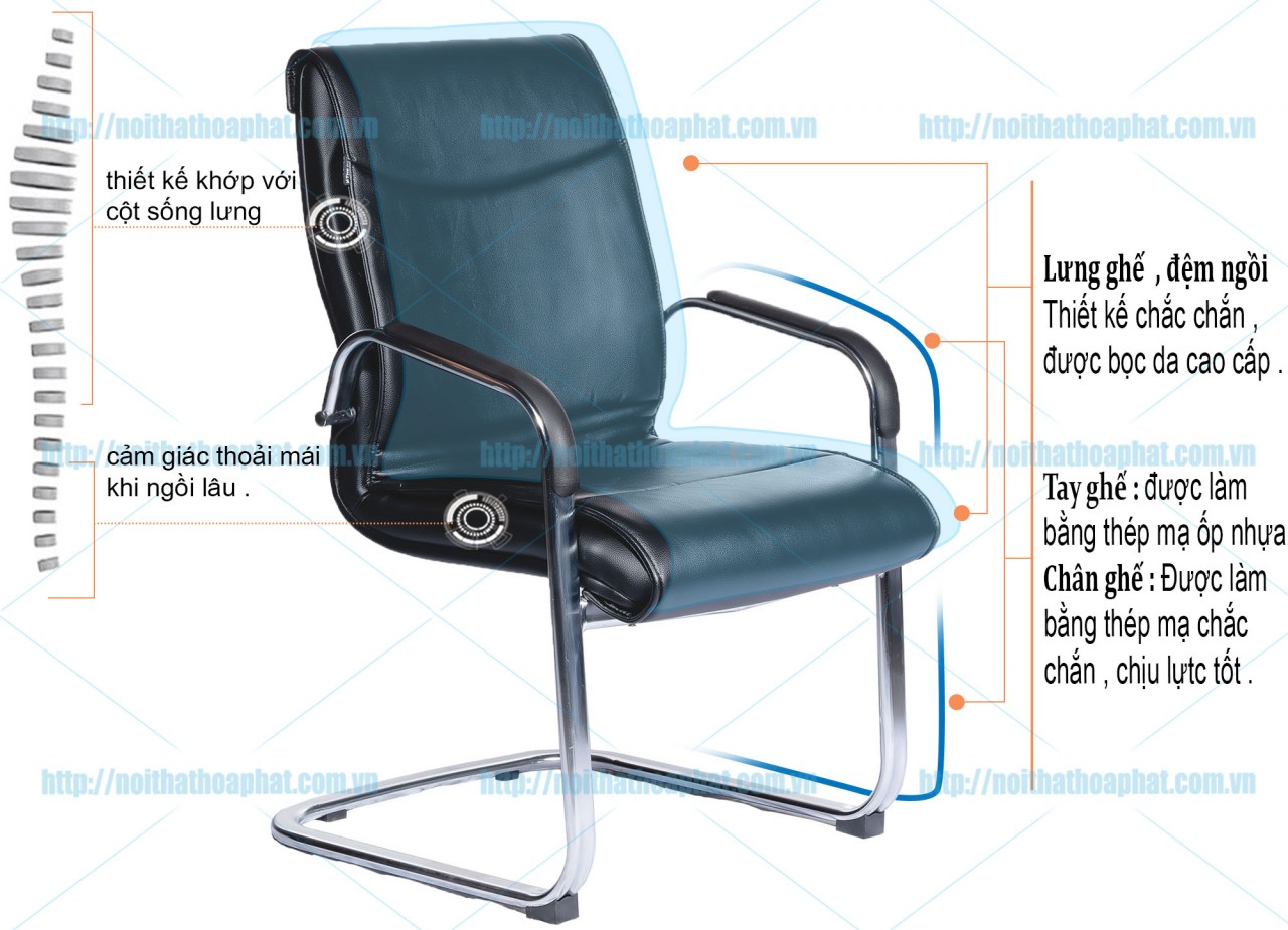 Ghế phòng họp chân thép SL906 - ảnh 4