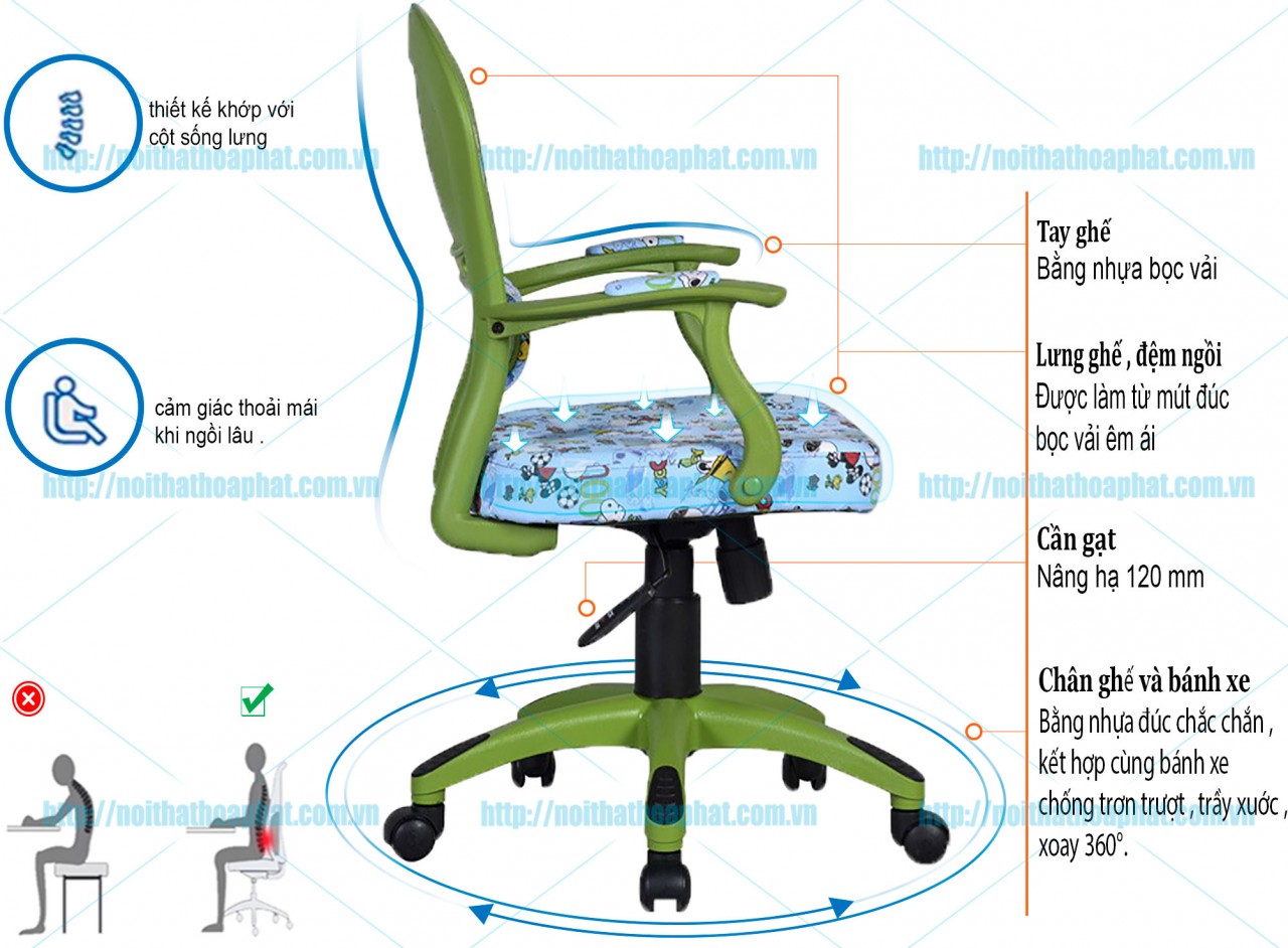 Ghể xoay trẻ em Hòa Phát TE06 - ảnh 3