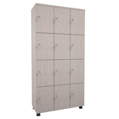 Tủ locker gỗ tai khóa ngoài 12 ngăn TUG12